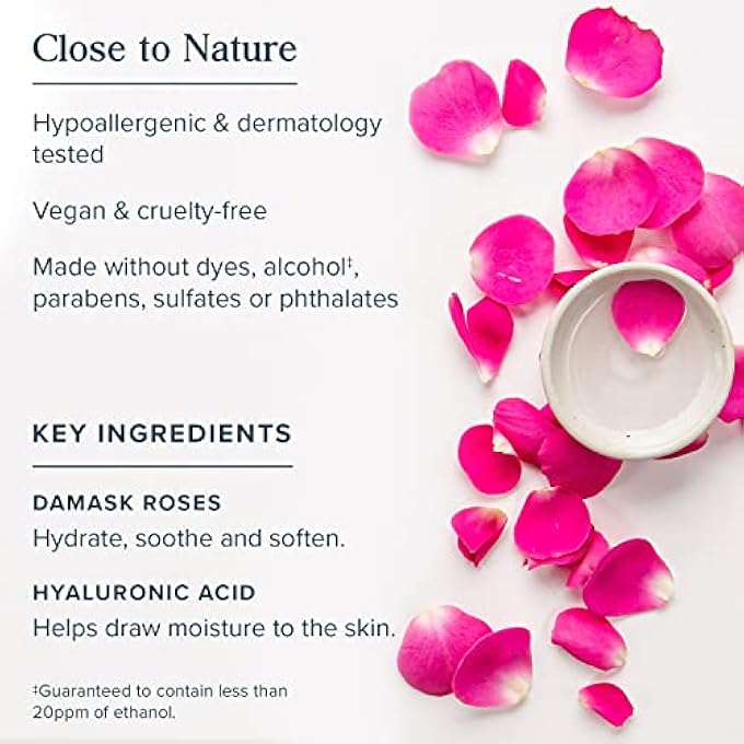 Heritage STORE ROSEWATER FACIAL SERUM, 1% HYALURONIC ACID - DEEP HYDRATION FOR DRY/COMBINATION SKIN CARE - MINIMIZES LOOK OF FINE LINES AND WRINKLES, ADDS A NATURAL GLOW - HYPOALLERGENIC, VEGAN, 2OZ - Image 3